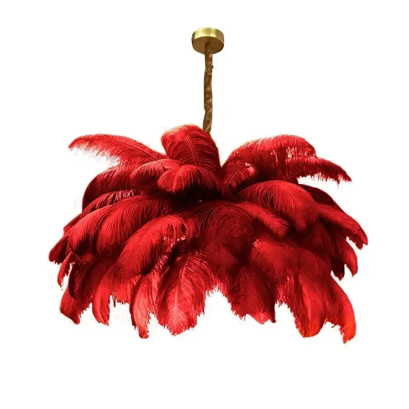 Aigrette — Lustre en Plumes d'Autruche