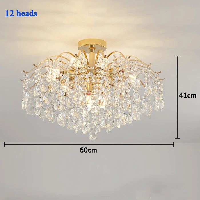 Diadème, détail des pendeloques de cristal