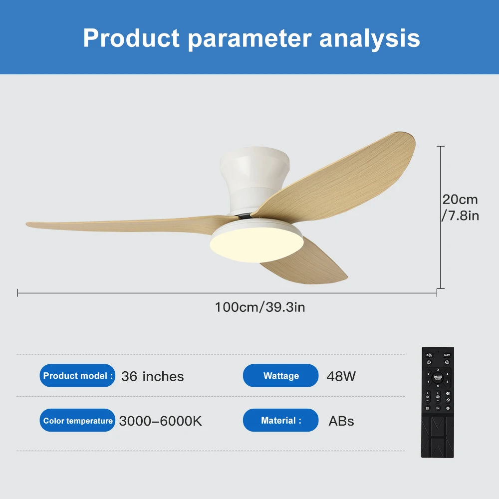 Norois, ventilateur de plafond de chambre, vue d'ensemble