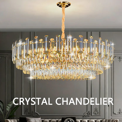 Facette, lustre en cristal taillé, vue d'ensemble