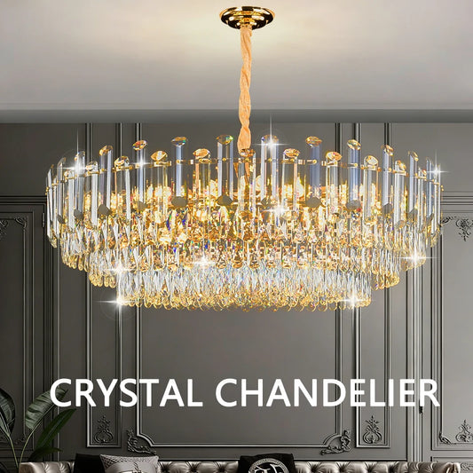 Facette, lustre en cristal taillé, vue d'ensemble