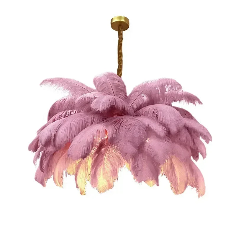 Aigrette — Lustre en Plumes d'Autruche
