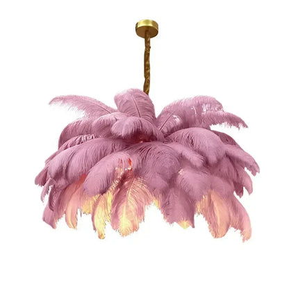 Aigrette — Lustre en Plumes d'Autruche