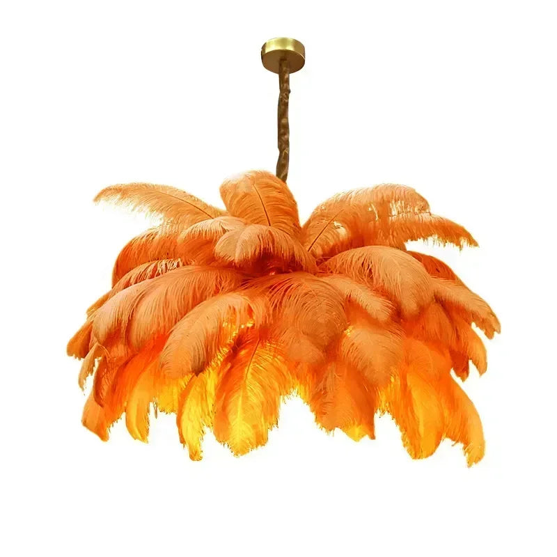 Aigrette — Lustre en Plumes d'Autruche