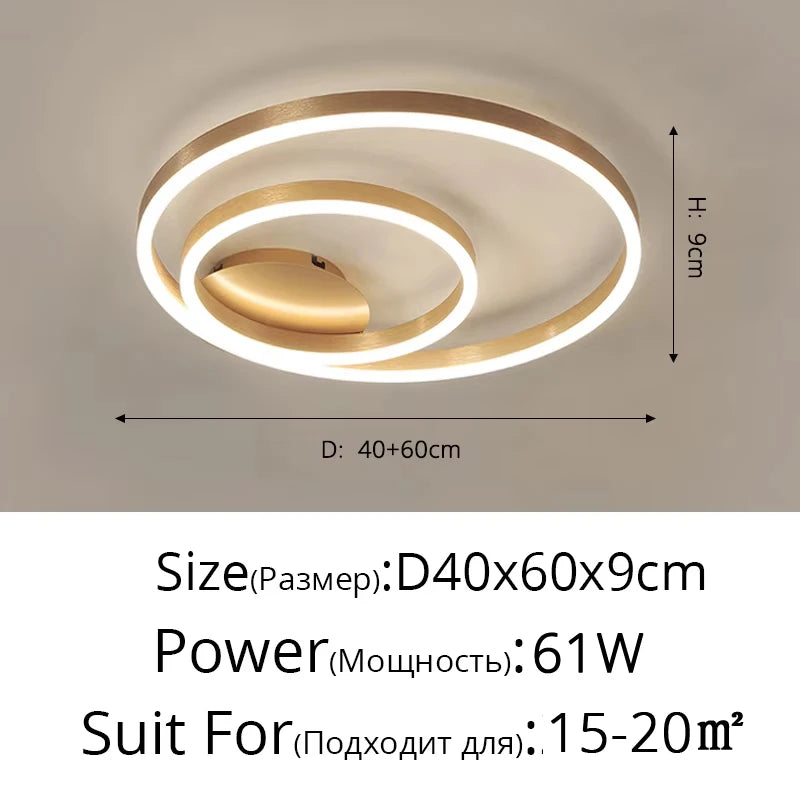 Auréole — Lustre à Anneaux Dorés
