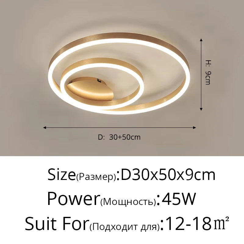 Auréole — Lustre à Anneaux Dorés