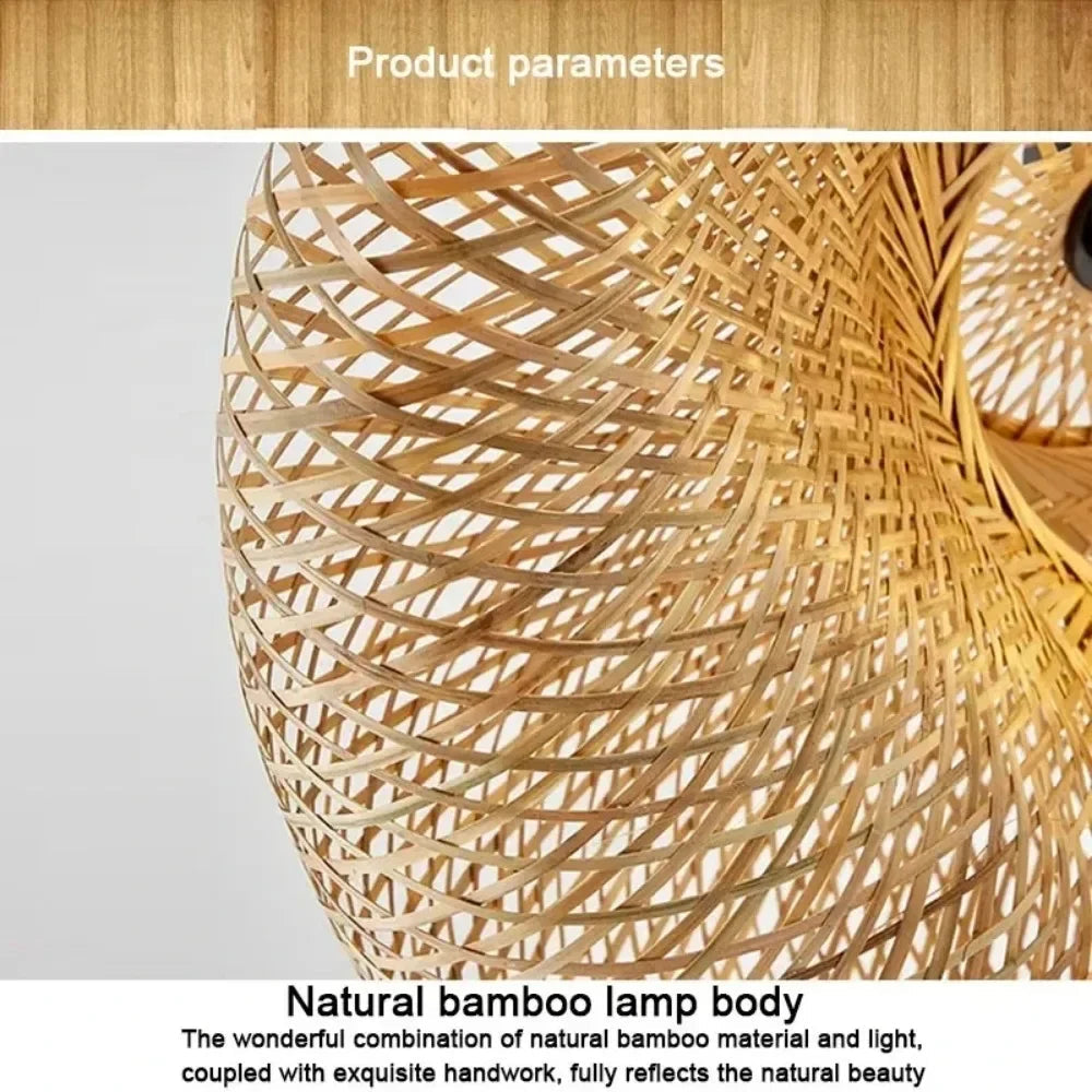 Bornéo — Grande Suspension en Bambou Tressé