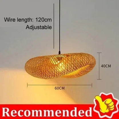 Bornéo — Grande Suspension en Bambou Tressé