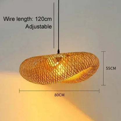 Bornéo — Grande Suspension en Bambou Tressé