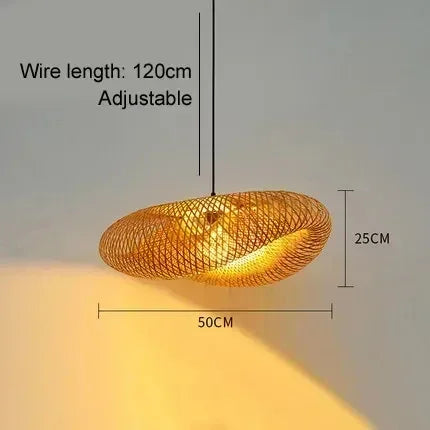Bornéo — Grande Suspension en Bambou Tressé