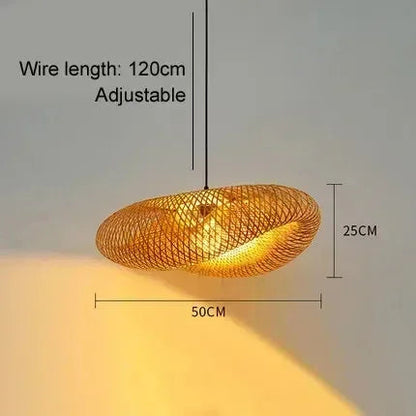 Bornéo — Grande Suspension en Bambou Tressé