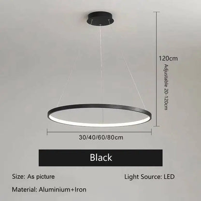Anneau, lustre circulaire en aluminium doré, vue d'ensemble