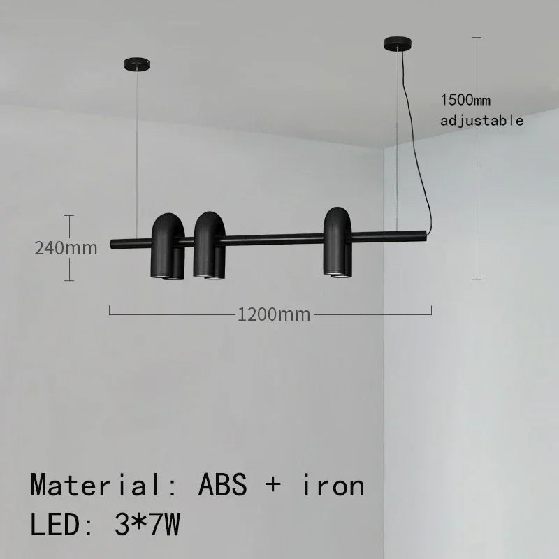 Volute, lustre à tubes