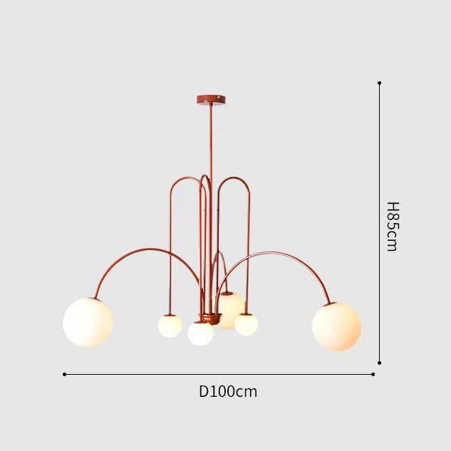 Enfilade, suspension linéaire en verre dépoli, vue d'ensemble