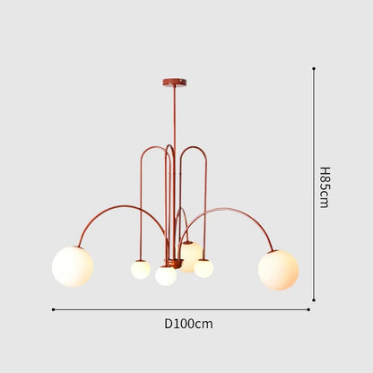 Enfilade, suspension linéaire en verre dépoli, vue d'ensemble