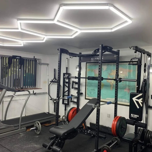Plafonnier Hexagonal LED — Garage & Atelier