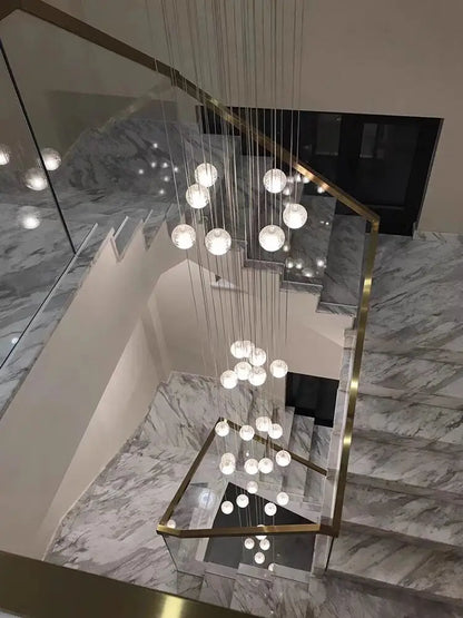 Grêle dans une cage d'escalier