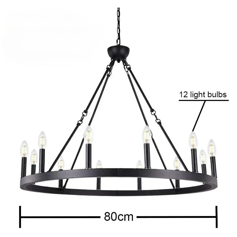 Couronne, lustre en fer forgé