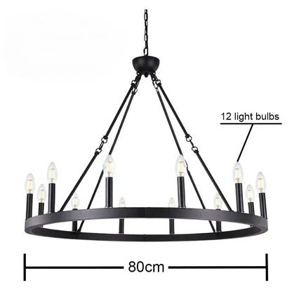 Couronne, lustre en fer forgé