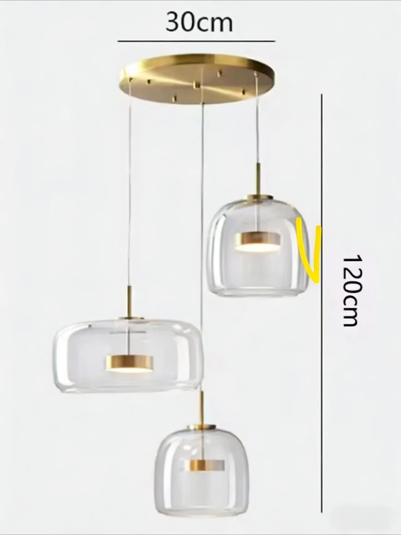 Ambre, comparaison des diamètres