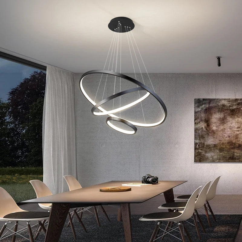 Éther — Lustre à Anneaux Superposés, vue 3