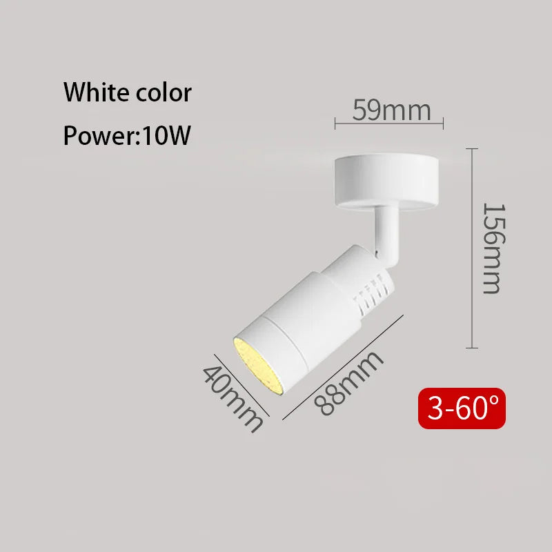 Spot LED en faisceau large sur un mur