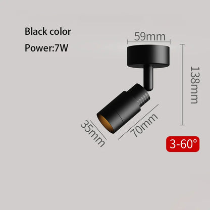 Spot LED, bague de réglage du faisceau