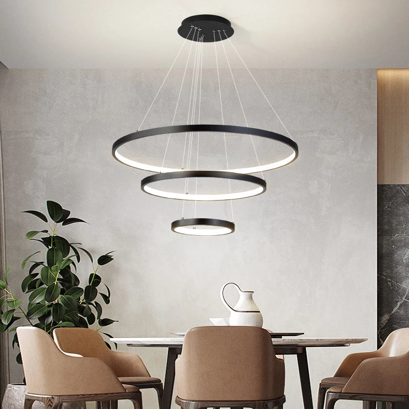 Éther — Lustre à Anneaux Superposés, vue 4
