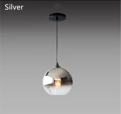Mercure, suspension boule en verre