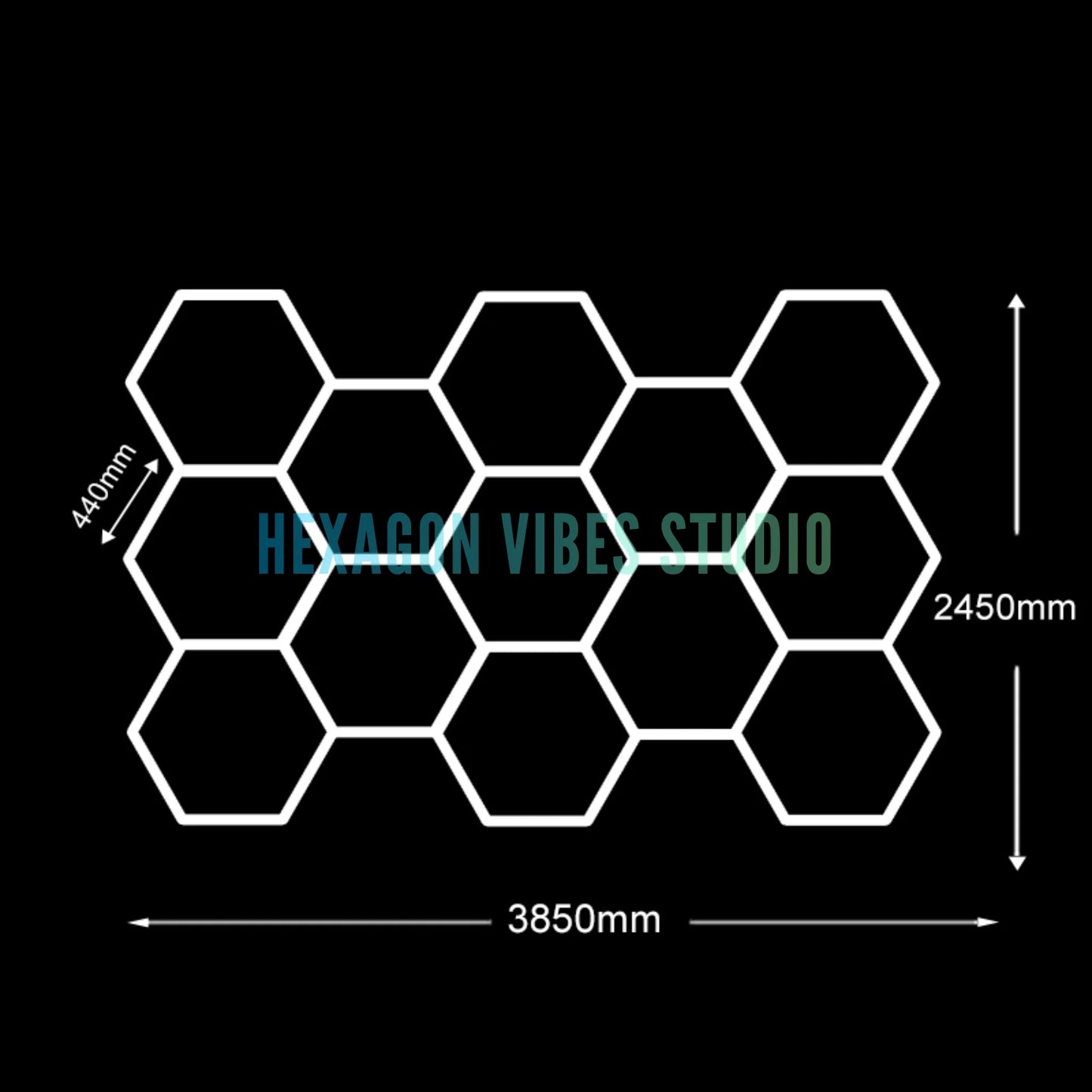 Plafonnier Hexagonal LED — Garage & Atelier, vue 28