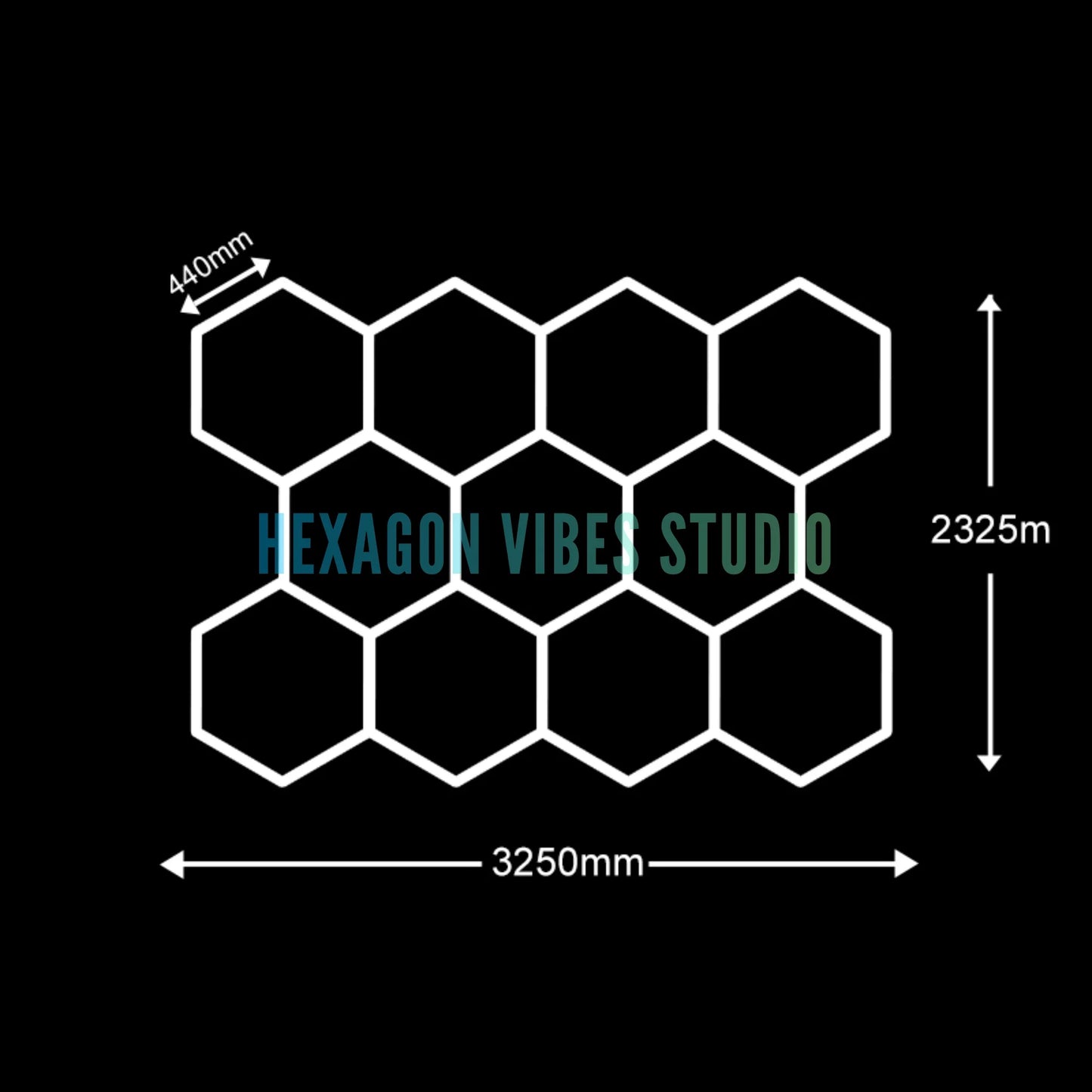 Plafonnier Hexagonal LED — Garage & Atelier, vue 34