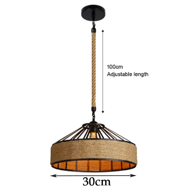 Nara — Suspension en Bambou & Rotin, vue 18