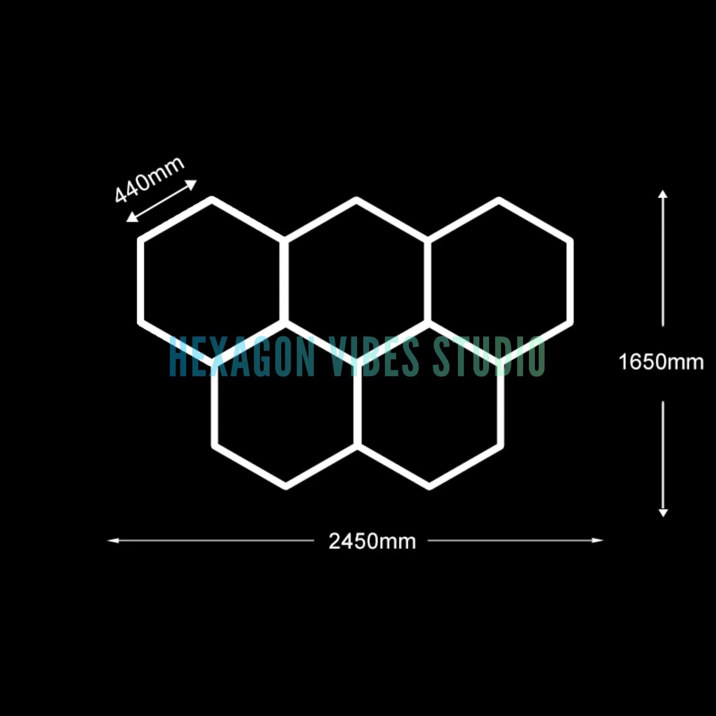 Plafonnier Hexagonal LED — Garage & Atelier, vue 24