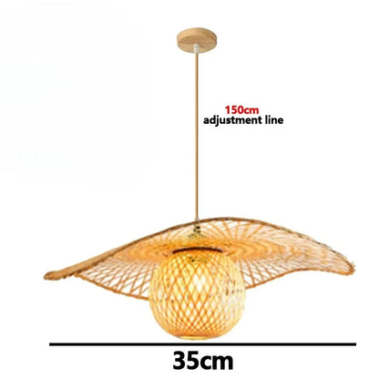 Nara — Suspension en Bambou & Rotin, vue 19