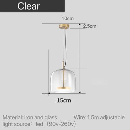 Ambre, suspension en verre