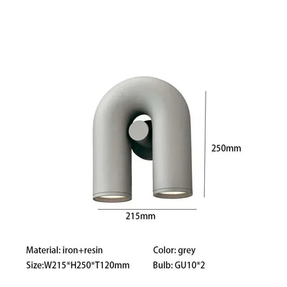 Volute, lustre à tubes en U, vue d'ensemble