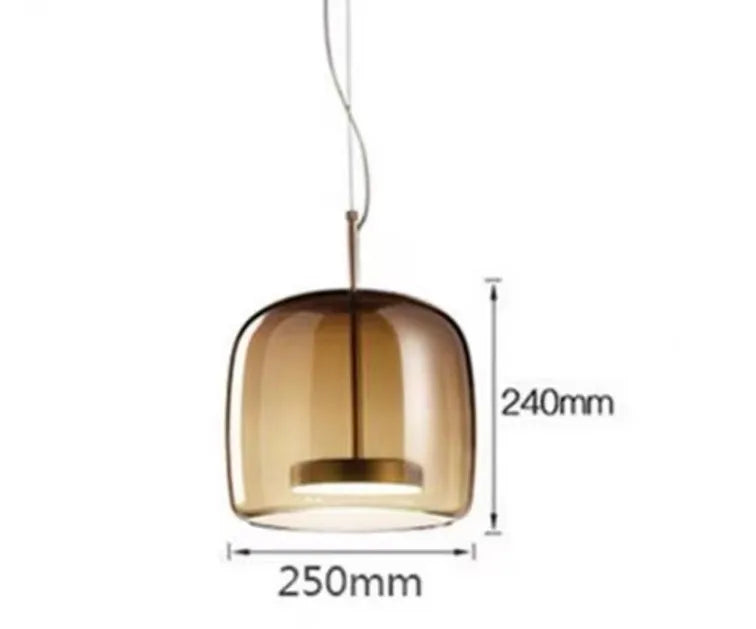 Ambre, suspension en verre