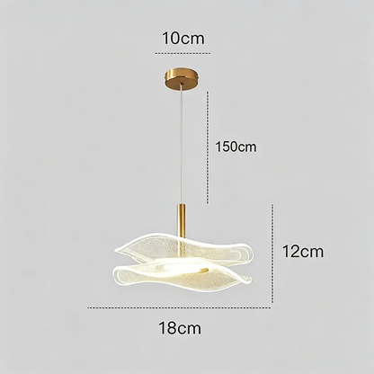 Lanterne, suspension cubique dorée, vue d'ensemble