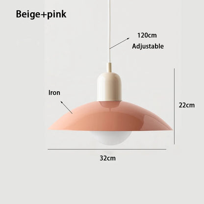 Duo, suspension bicolore en métal laqué, vue d'ensemble