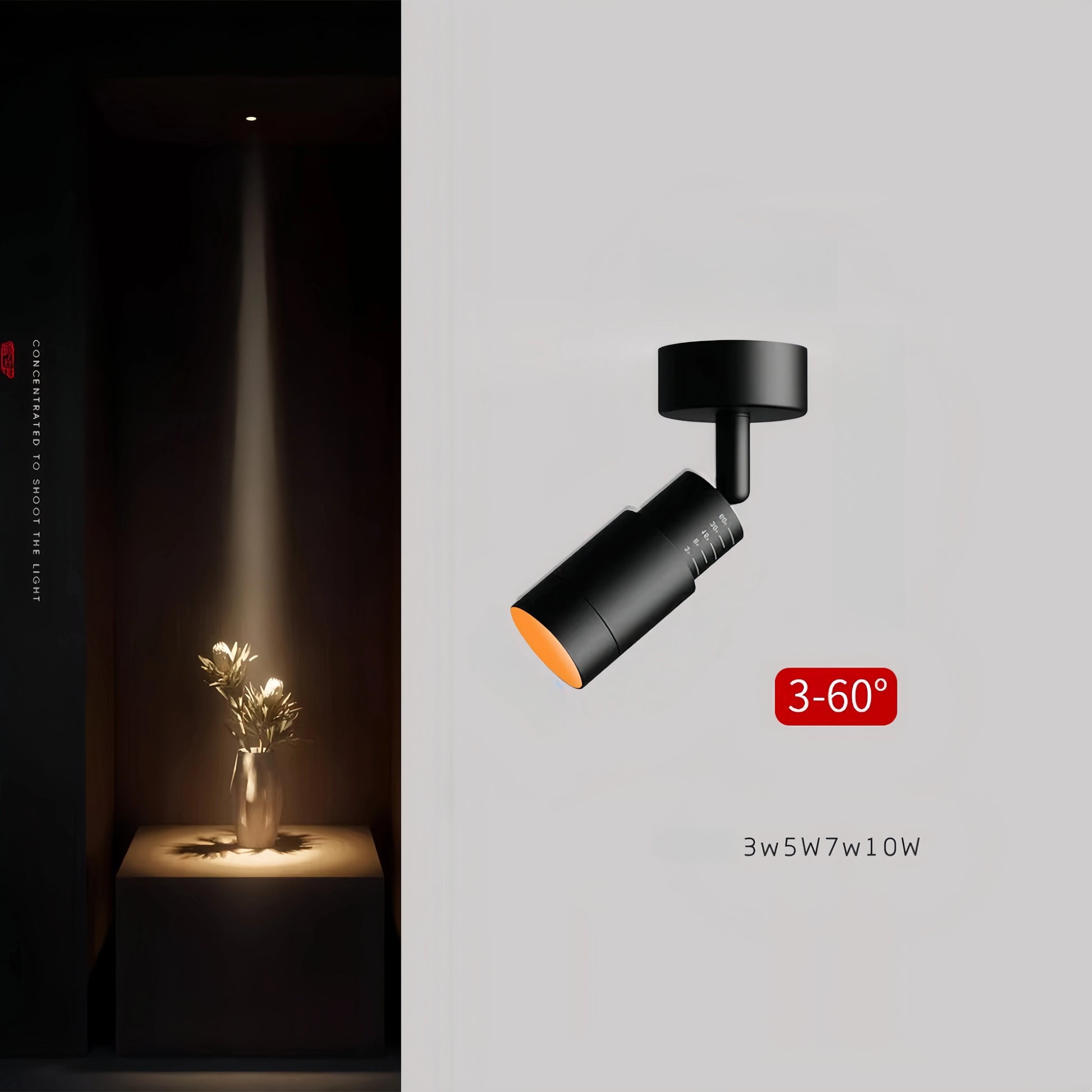 Spot LED, montage en surface