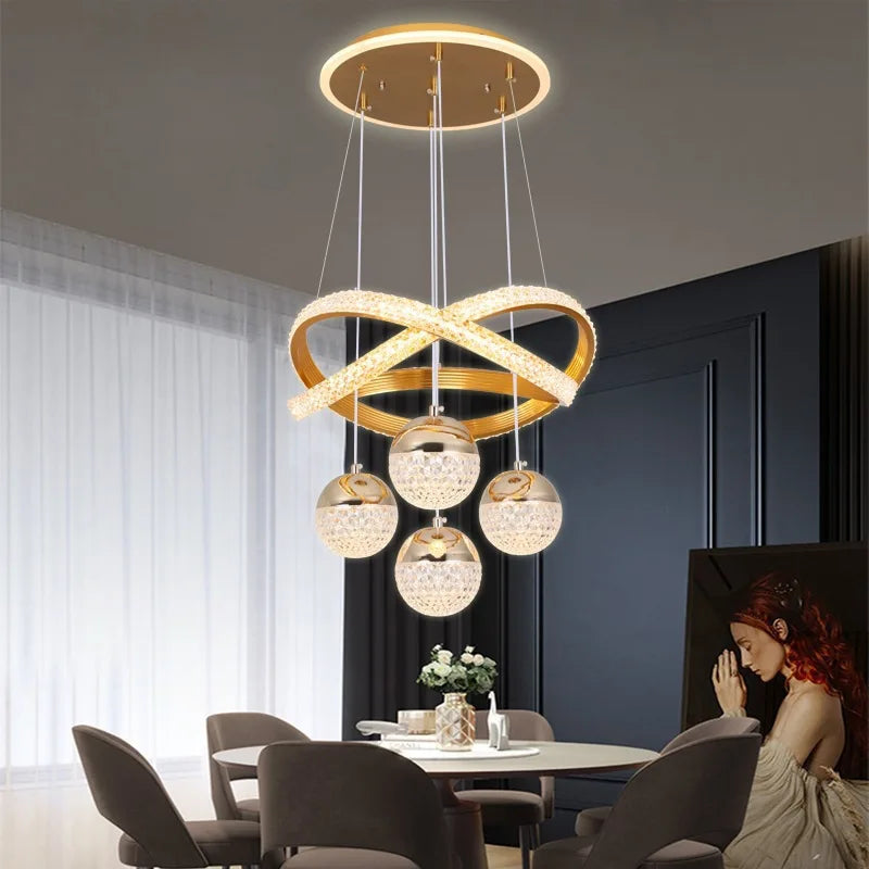Cercle, lustre circulaire noir, vue d'ensemble