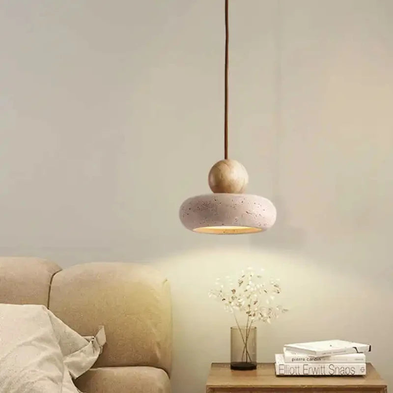 Agate, suspension en agate et bois, vue d'ensemble
