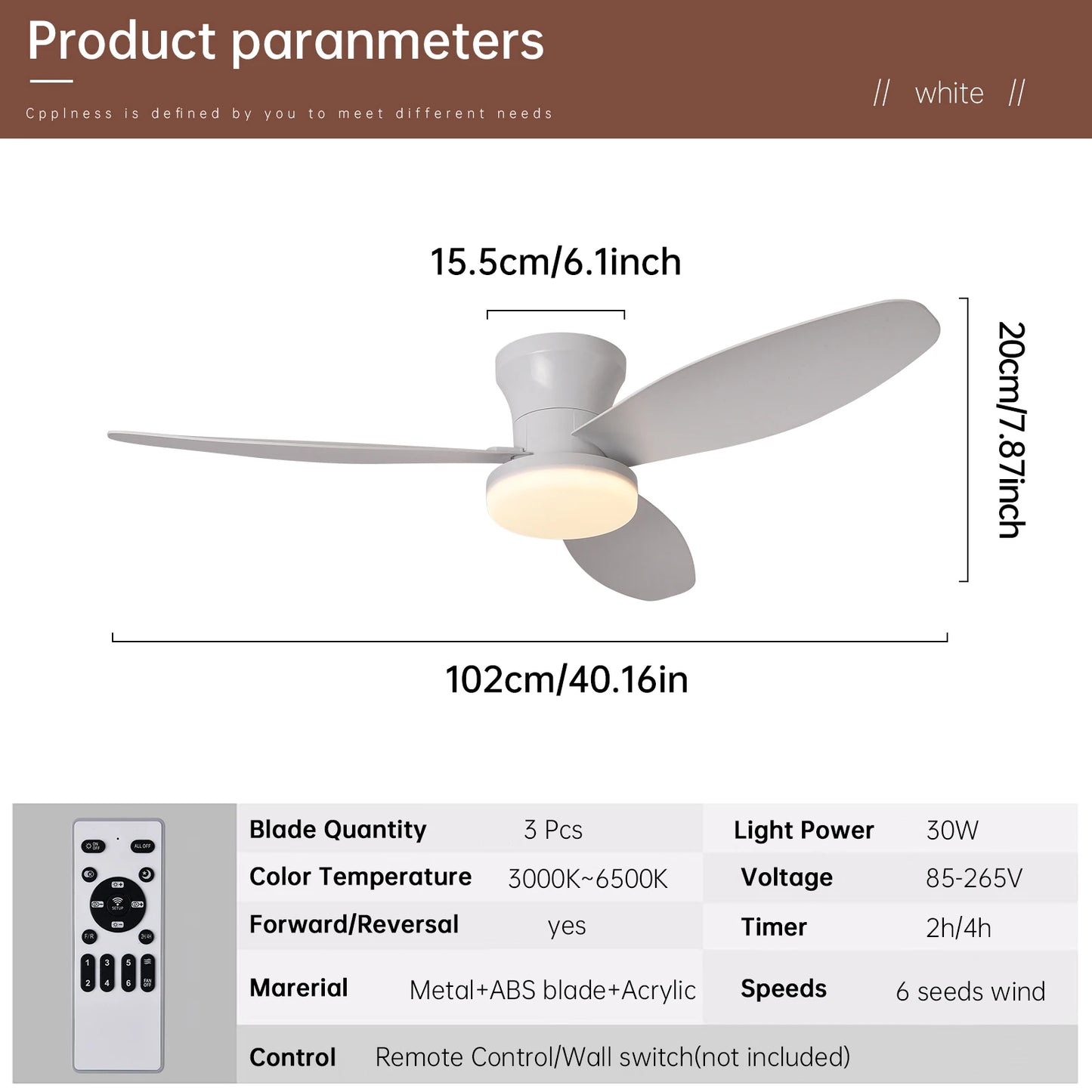 Sirocco, ventilateur trois pales