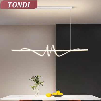 Barre, suspension linéaire en aluminium noir