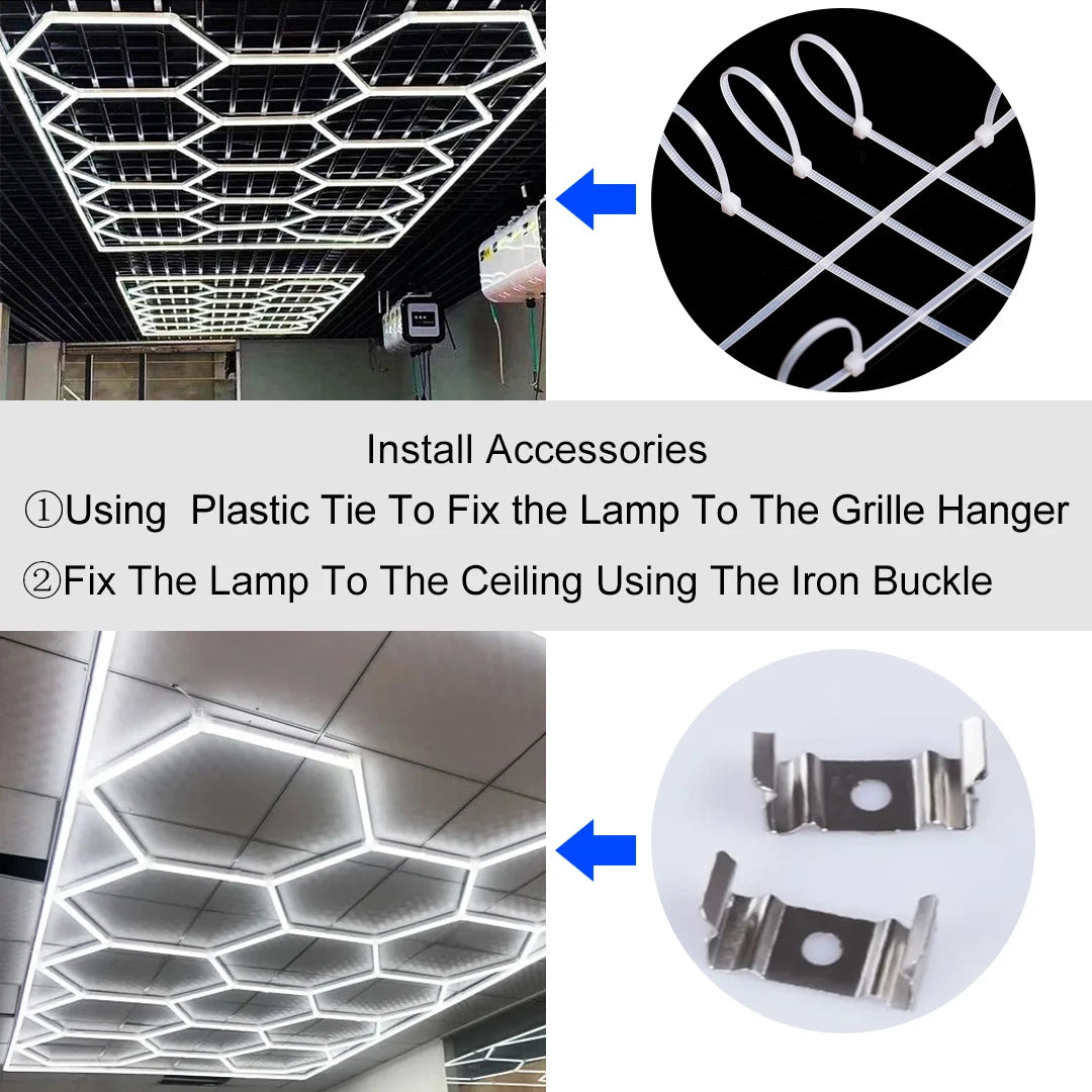 Plafonnier Hexagonal LED — Garage & Atelier, vue 6