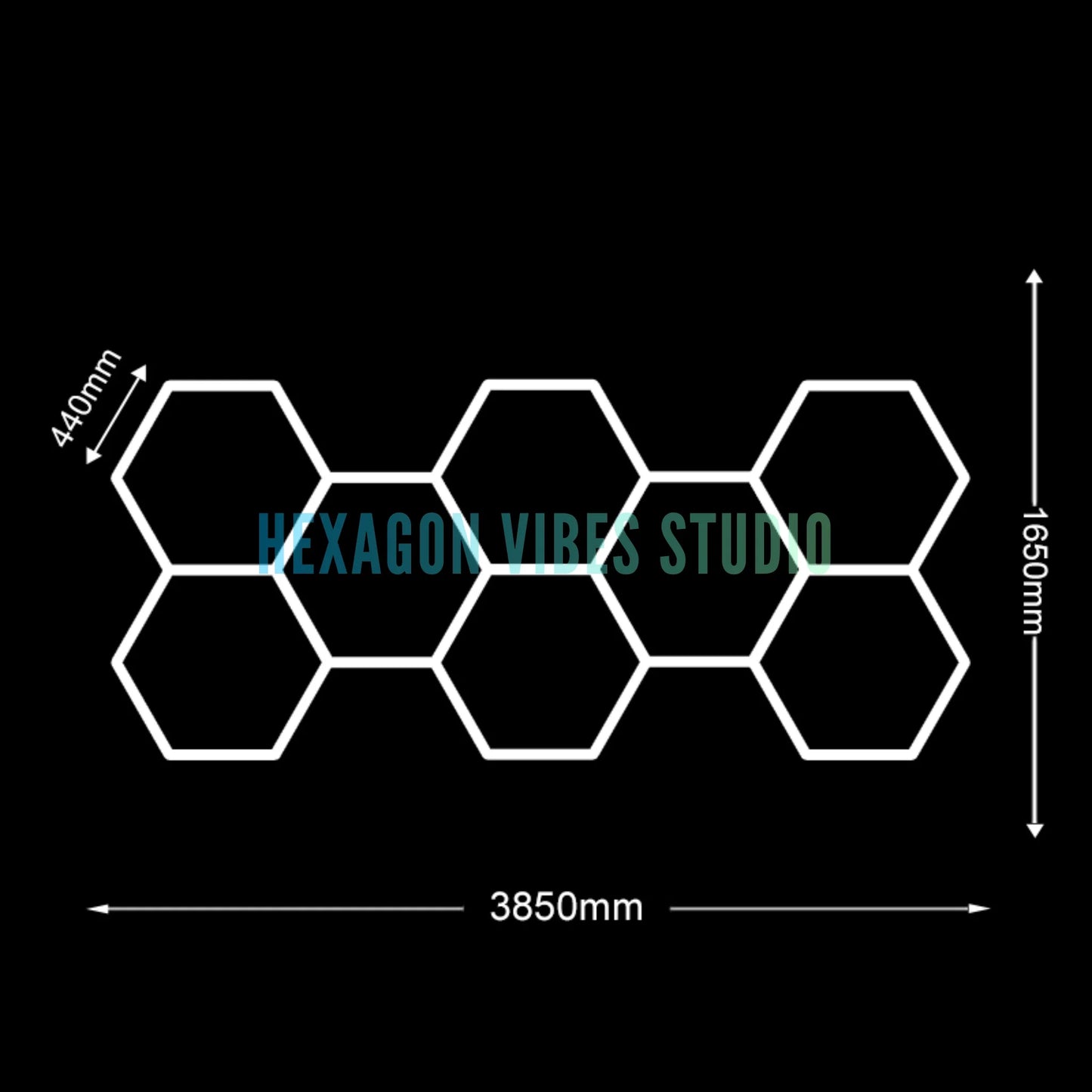 Plafonnier Hexagonal LED — Garage & Atelier, vue 30