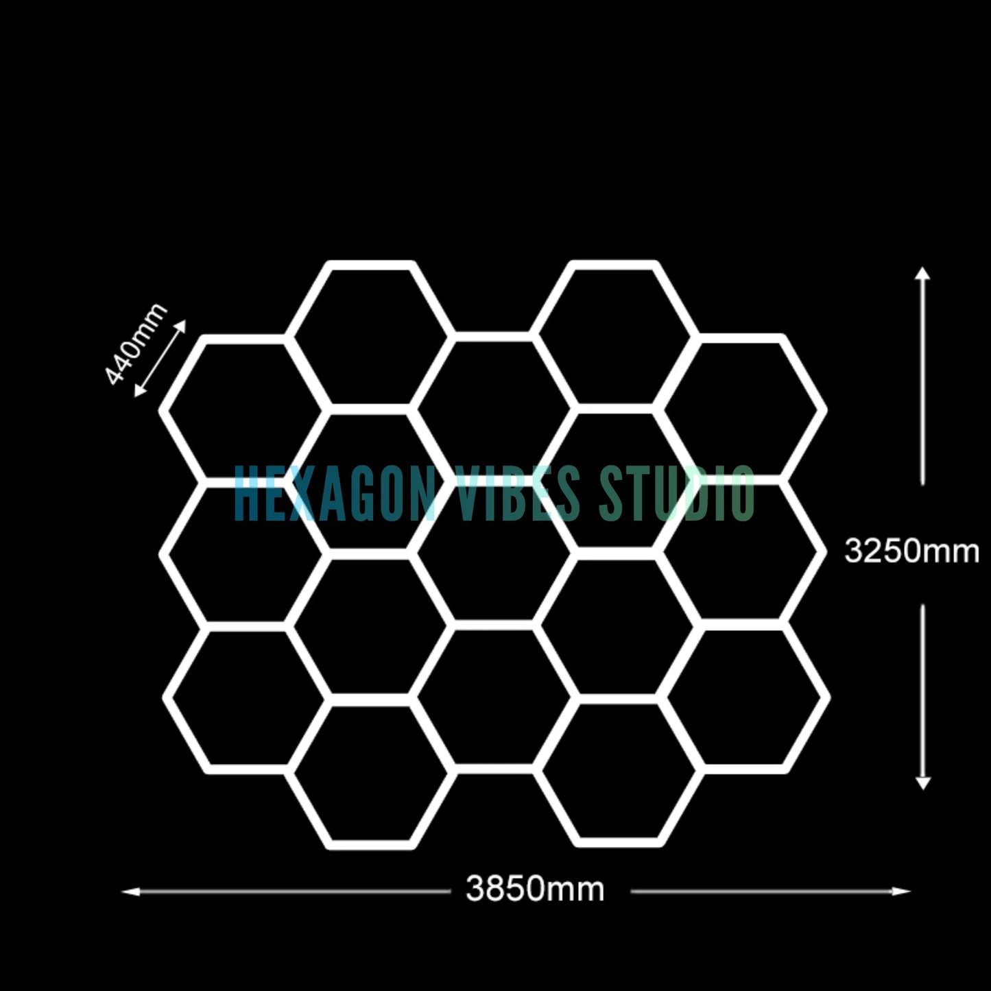 Plafonnier Hexagonal LED — Garage & Atelier, vue 35