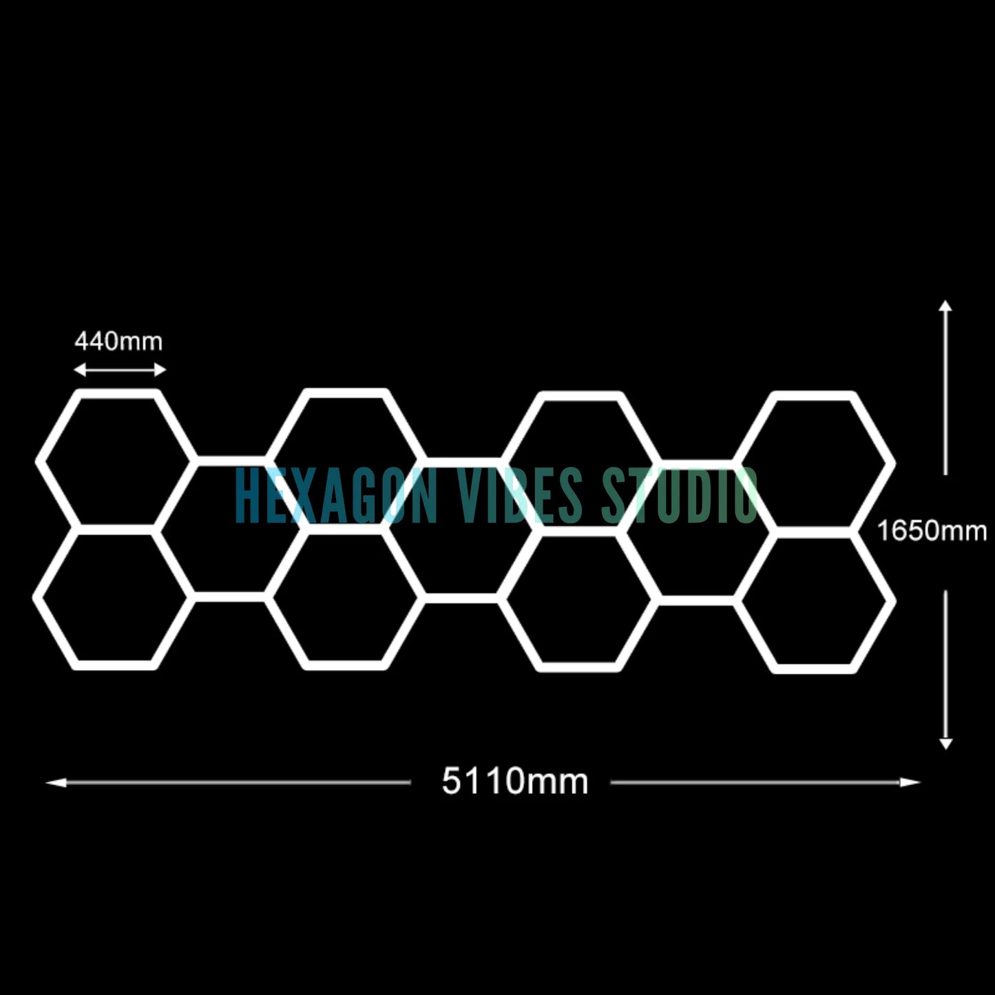 Plafonnier Hexagonal LED — Garage & Atelier, vue 7