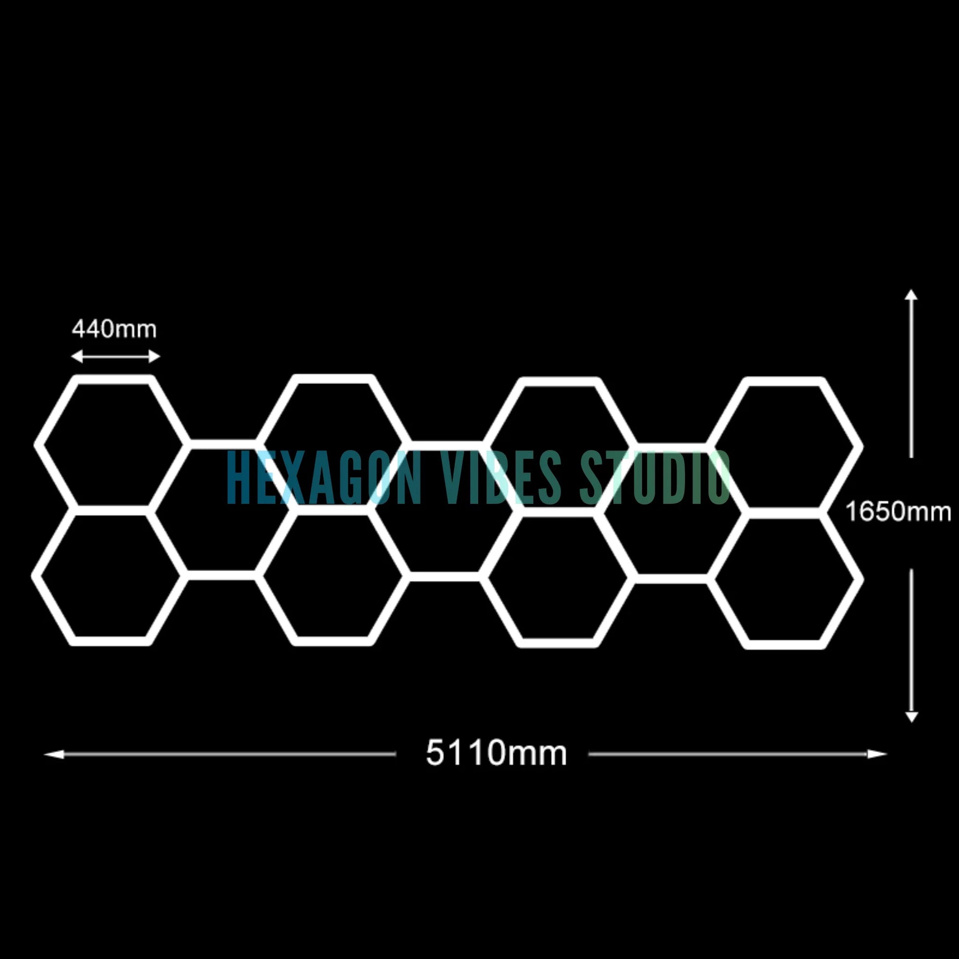 Plafonnier Hexagonal LED — Garage & Atelier, vue 7