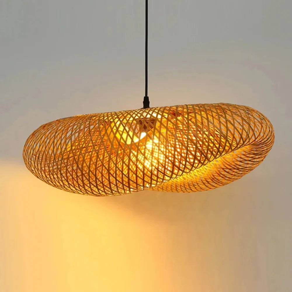 Bornéo — Grande Suspension en Bambou Tressé, vue 4
